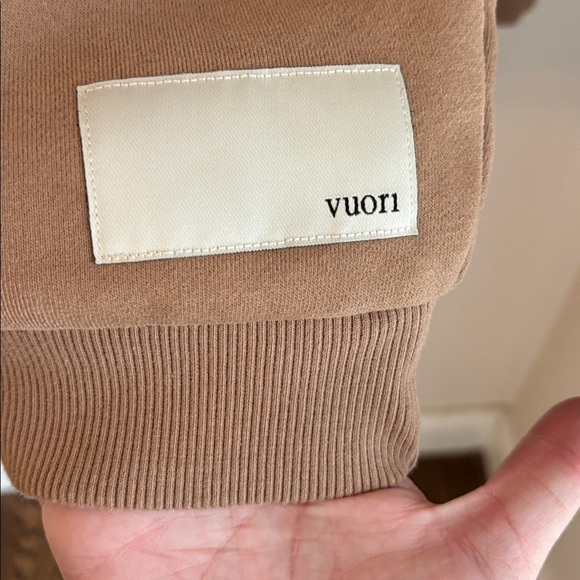 Vuori Restore Oversized Hoodie goldenrod Tan Sweatshirt soft cozy women LG NWT - Picture 6 of 12